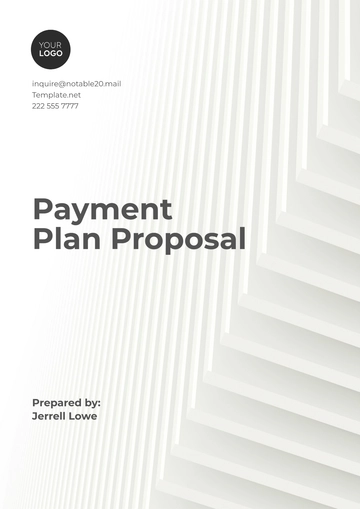 Free Payment Plan Proposal Template to Edit Online