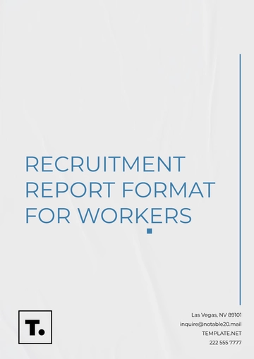 Free Recruitment Report Format for Workers Template to Edit Online