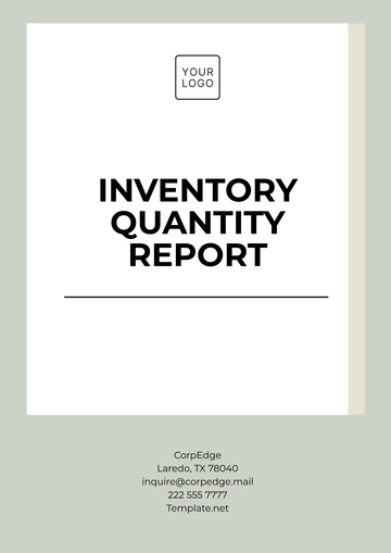 Free Inventory Quantity Report Template to Edit Online Free Inventory Quantity Report Template to Edit Online