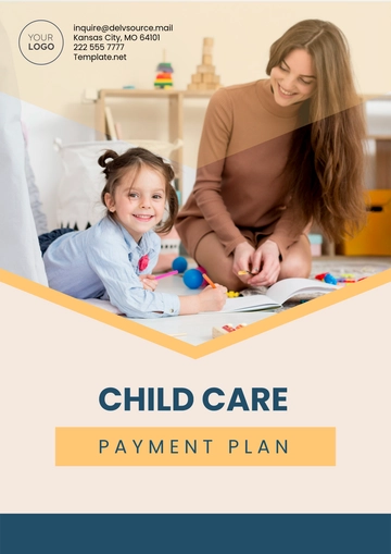 Free Child Care Payment Plan Template to Edit Online