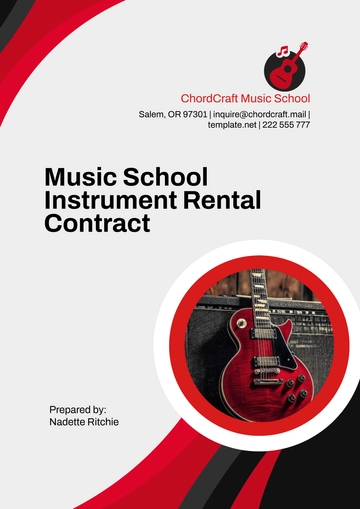 Free Music School Instrument Rental Contract Template to Edit Online