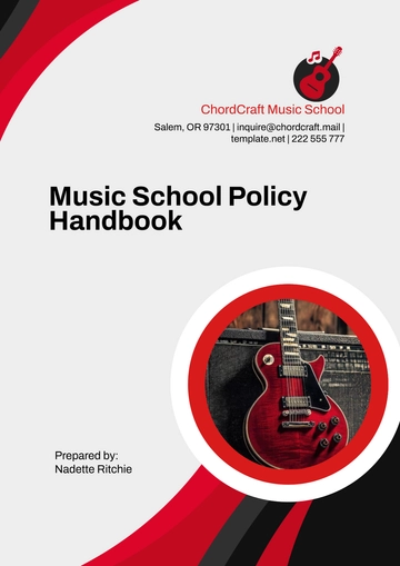 Free Music School Policy Handbook Template to Edit Online | Template.net