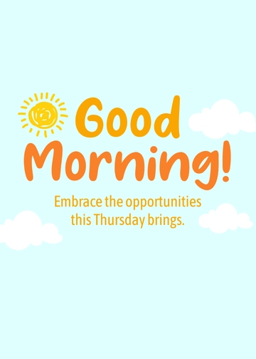 Free Thursday Morning Inspiration Template to Edit Online