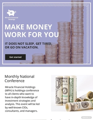 Investment Fund Email Newsletter Template