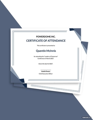 Conference Attendance Certificate Template
