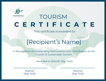 Free Tourism Certificate Template to Edit Online