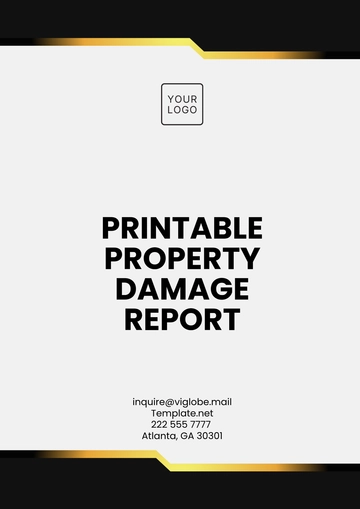 Free Printable Property Damage Report Template to Edit Online