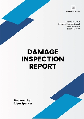 Free Damage Inspection Report Template to Edit Online