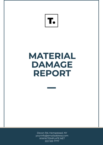 Free Material Damage Report Template to Edit Online