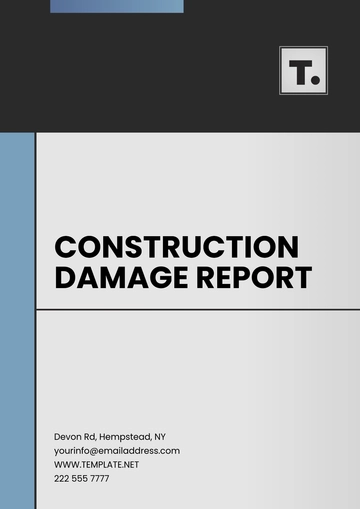 Free Construction Damage Report Template to Edit Online