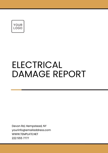 Free Electrical Damage Report Template to Edit Online