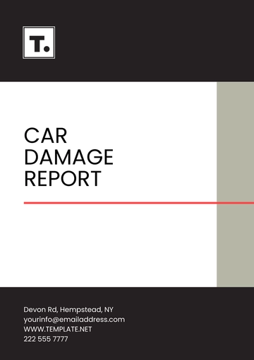 Free Car Damage Report Template to Edit Online