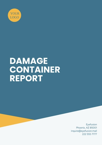 Free Damage Container Report Template to Edit Online
