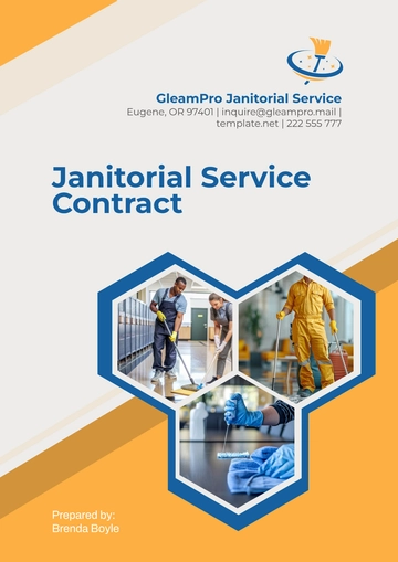 Free Janitorial Service Contract Template to Edit Online