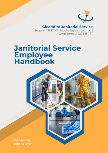 Free Janitorial Service Employee Handbook Template to Edit Online | Template.net