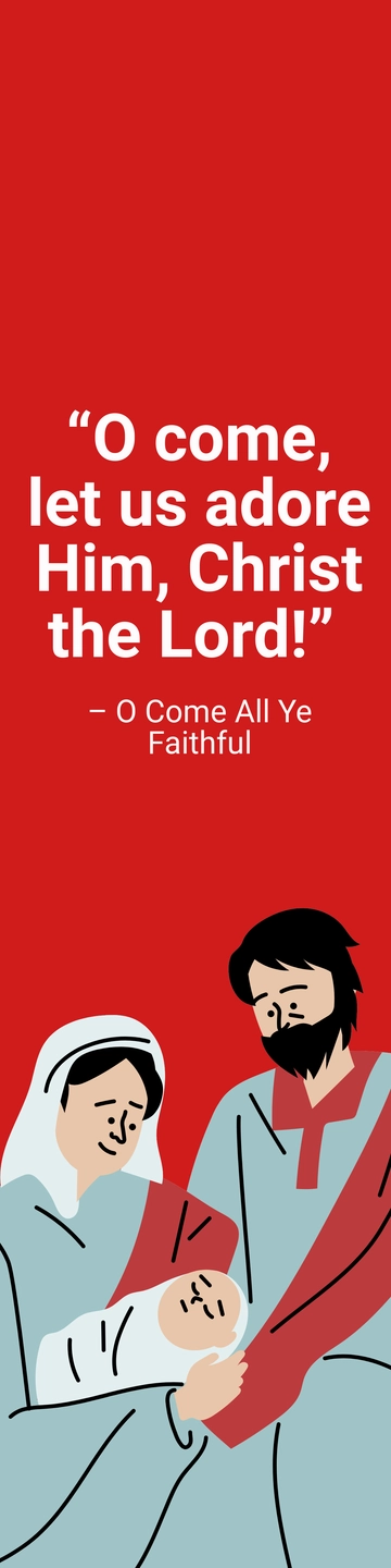 Free Religious Christmas Bookmark Template to Edit Online