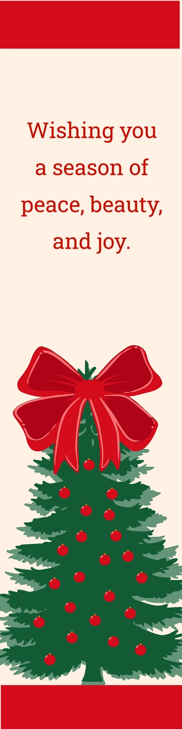 Free Aesthetic Christmas Bookmark Template to Edit Online