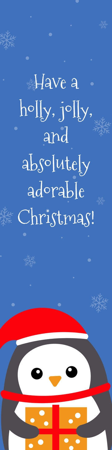 Free Cute Christmas Bookmark Template to Edit Online
