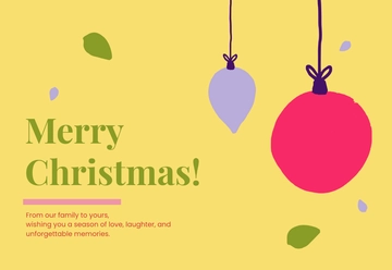 Free Colorful Family Christmas Card Template to Edit Online
