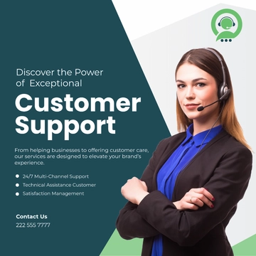 Free Customer Service Social Media Post Template to Edit Online