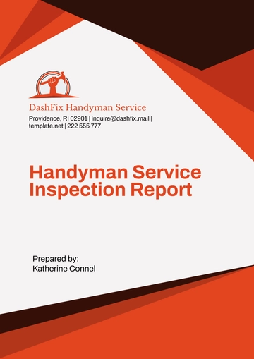 Free Handyman Service Inspection Report Template to Edit Online