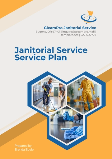 Free Janitorial Service Service Plan Template to Edit Online
