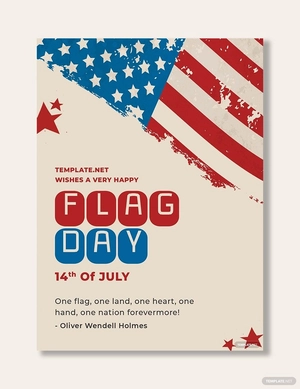 Flag Day Greeting Card Template