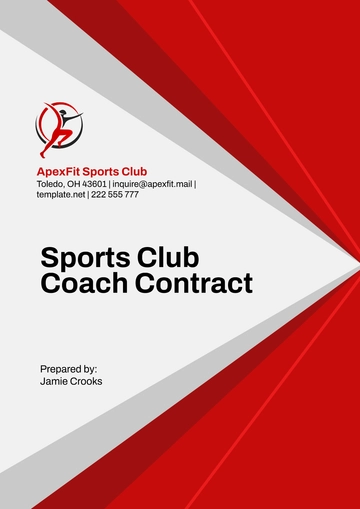 Free Sports Club Coach Contract Template to Edit Online
