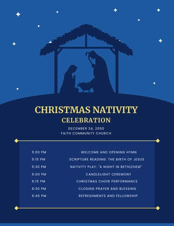 Free Christmas Nativity Program Template to Edit Online