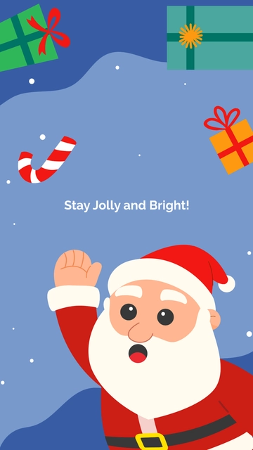 Free Christmas Wallpaper with Santa Template to Edit Online