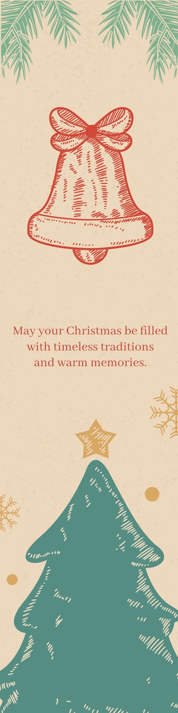Free Old-Fashioned Christmas Bookmark Template to Edit Online