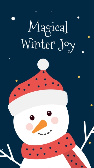 Free Christmas Snowman Wallpaper Template to Edit Online