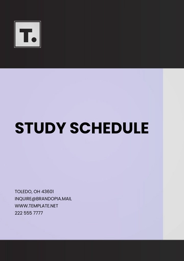 Free Sample Study Schedule Template to Edit Online