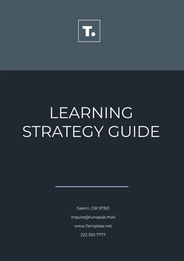 Free Learning Strategy Guide Template to Edit Online