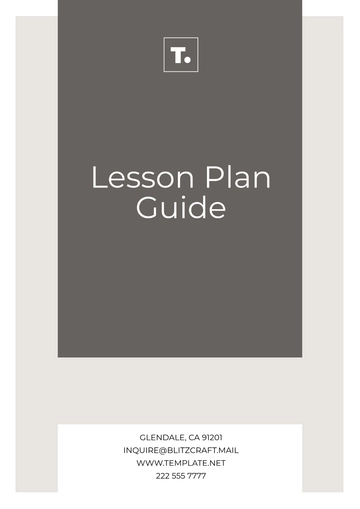 Free Lesson Plan Guide Template to Edit Online