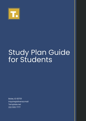 Free Simple Study Plan Guide for Students Template to Edit Online