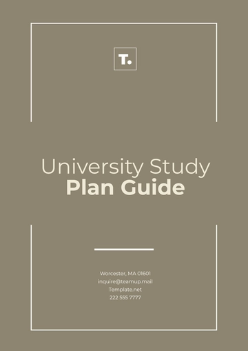 Free University Study Plan Guide Template to Edit Online