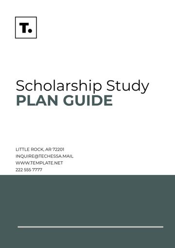 Free Scholarship Study Plan Guide Template to Edit Online