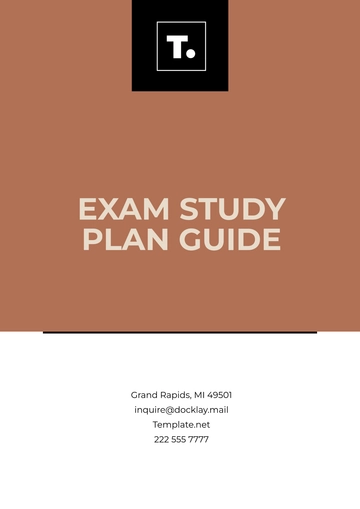 Free Exam Study Plan Guide Template to Edit Online