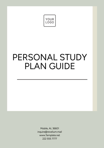 Free Personal Study Plan Guide Outline Template to Edit Online
