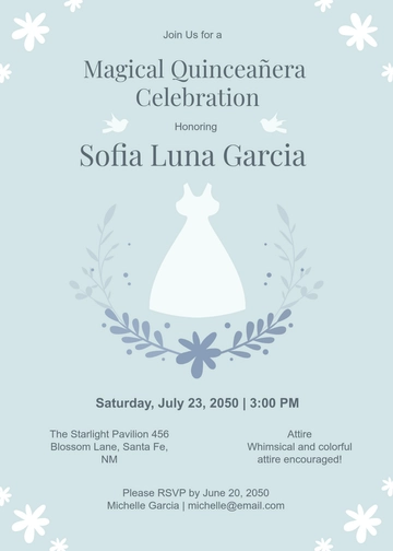 Free Creative Quinceañera Invitation Template to Edit Online