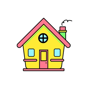 Free Colorful House Clipart to Edit Online