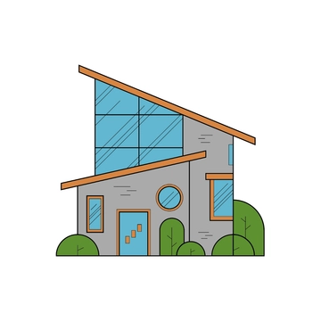 Free Modern House Clipart to Edit Online