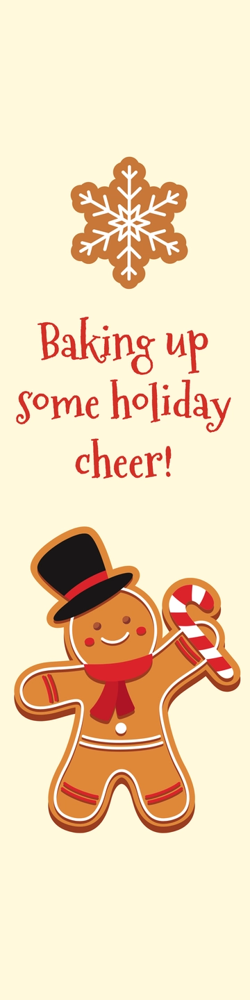 Free Gingerbread Man Bookmark Template to Edit Online