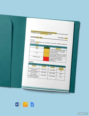 IT Status Report Template