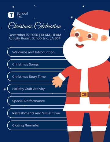 Free Christmas Program for Preschool Template to Edit Online