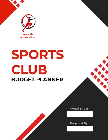 Free Sports Club Budget Planner Template to Edit Online