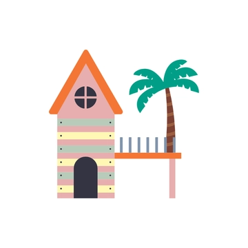 Free Beach House Clipart to Edit Online