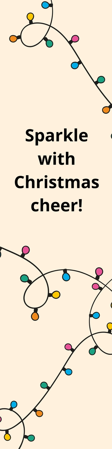 Free Christmas Lights Bookmark Template to Edit Online