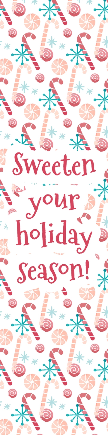 Free Candy Cane Bookmark Template to Edit Online